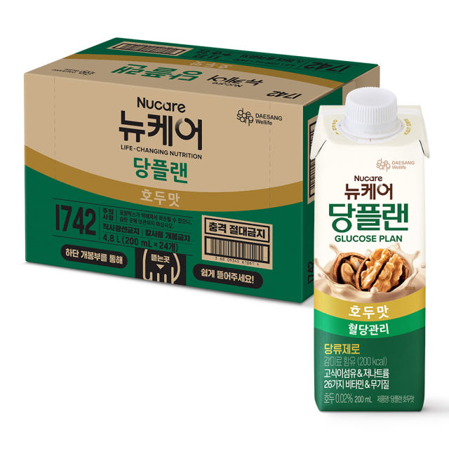 뉴케어 당플랜 호두맛 200mL 24팩 균형영양식 당뇨환자영양식