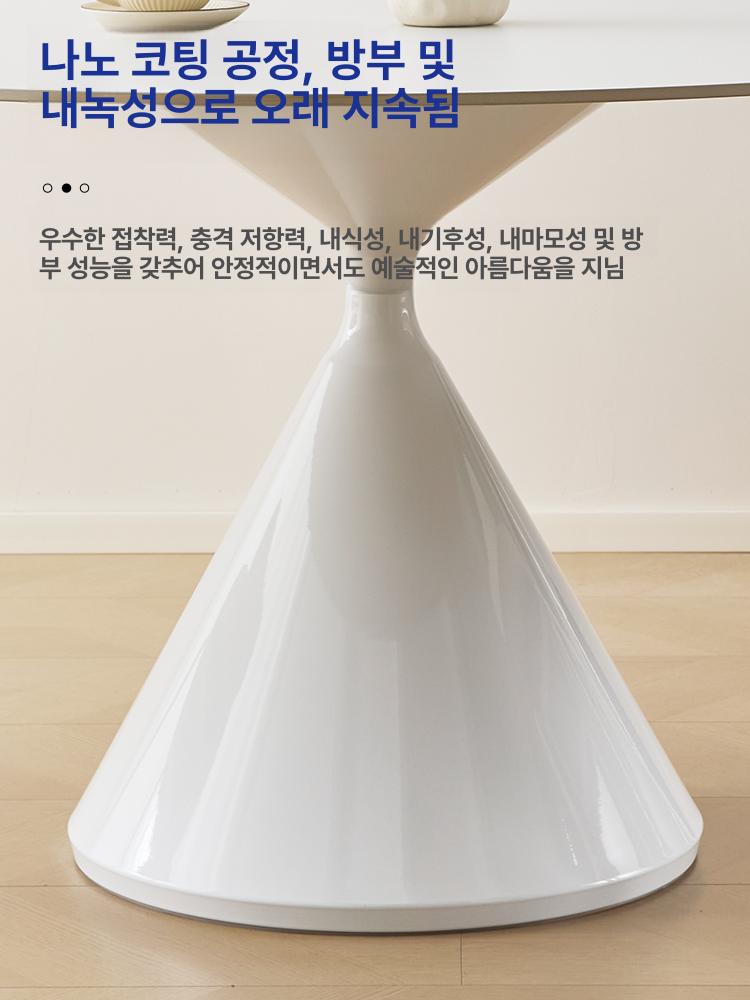 공간활용 확장형식탁 인테리어 타원형 접이식식탁 간이 확장형테이블 확장테이블 - 상세 이미지 4