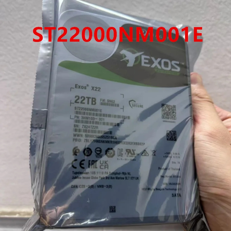 ST22000NM001E내장 하드 SEAGATE 22TB 3.5 SATA 7200RPM새 원본 HDD