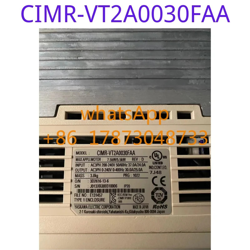리퍼 CIMR-VT2A0030FAA 7.5KW/5.5KW 220V 기능은 그대로 리퍼되었으며 외관도 유지되었습니다.