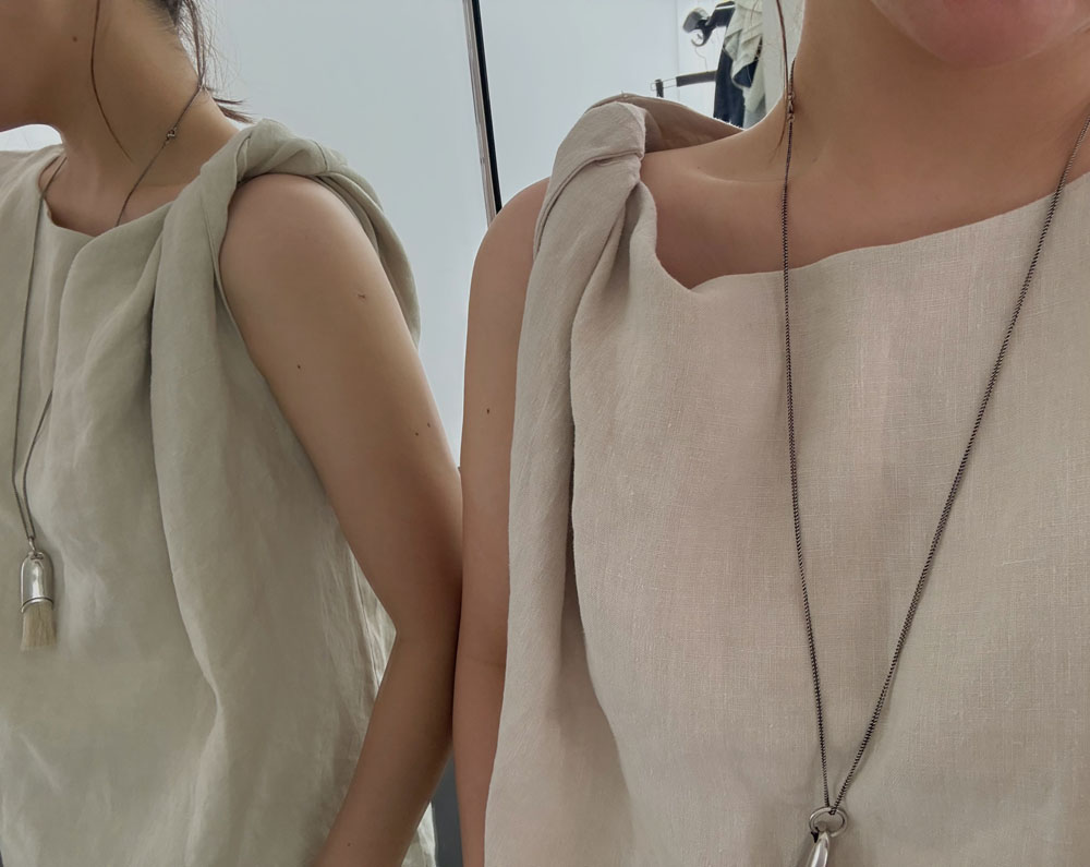 [일부당일] 바스켓 루프 린넨 블라우스 린넨100 나시 미니 원피스 (2c) 이미지 3