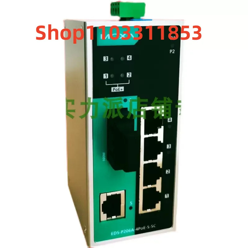 오리지널 대만 스위치 EDS-P206A-4PoE-SS-SC-T 신