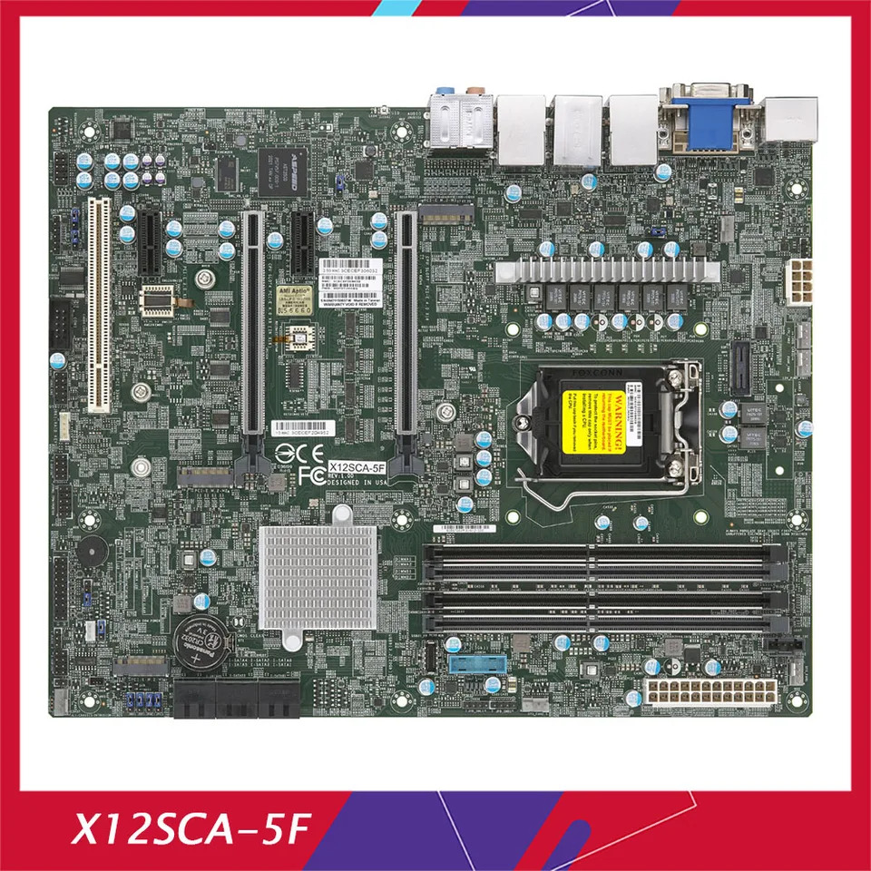 Supermicro X12SCA-5F W580 지지대 W-13xx 12 I7 I9 PCIE 4.0 32G 3200 ECC 서버 마더보드 리퍼 완료 우수품질