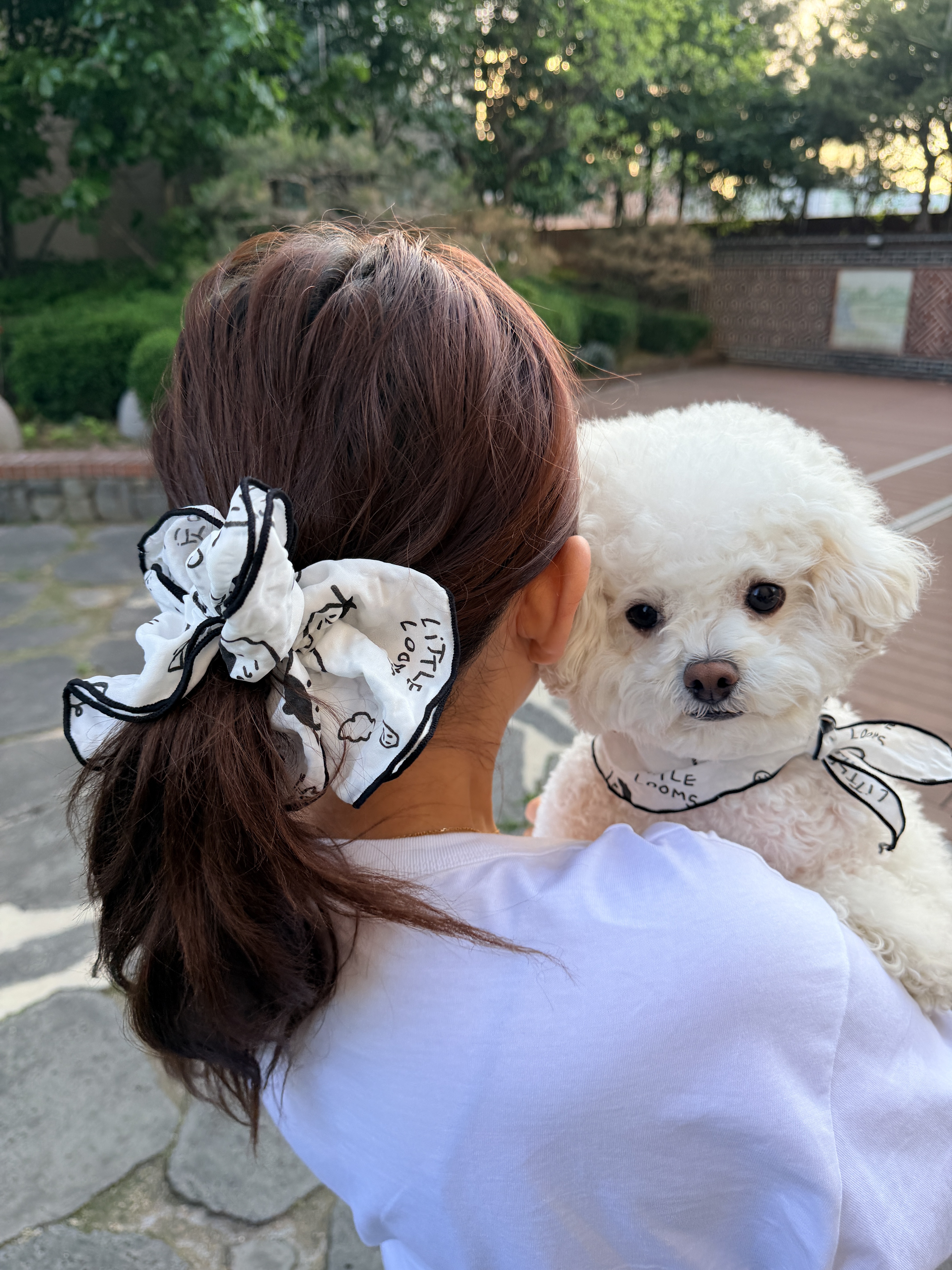 강아지스카프.케이프 & 스크런치SET (강아지커플룩,커플소품) 이미지 6