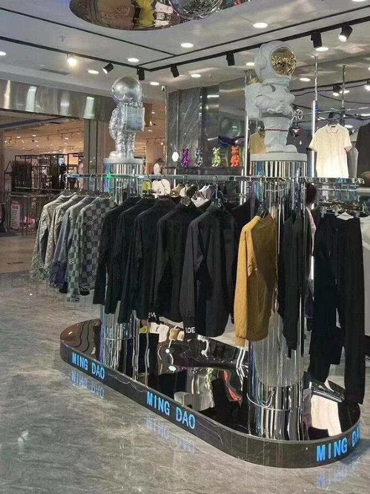 코너 스탠드행거 매장용 곡선 이동식행거 ㄱ자행거 스탠드옷걸이 스텐행거 심플 - 상세 이미지 3