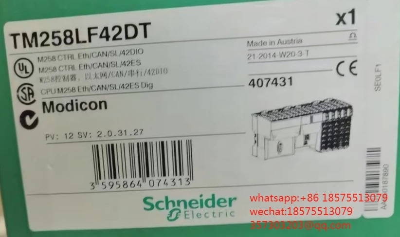 Schneider TM258LF42DT 258 컨트롤러 이더넷/CAN/직렬/42D10 CPUM258 Eth/CAN/SL/42ES Dig 1 Piece
