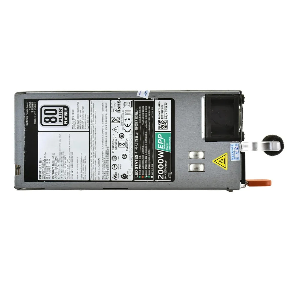 DELL R830 T630 서버 전원공급장치 Z2000E-S1 039K3H Psu 2000W
