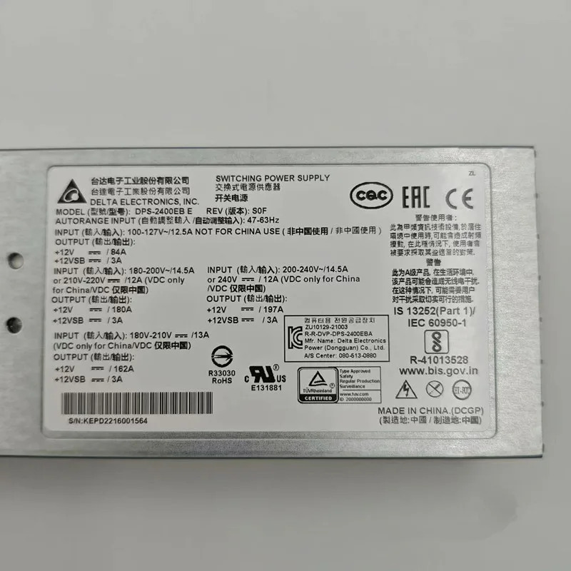 DELTA 2400W DPS-2400EB E새 오리지널 전원공급장치