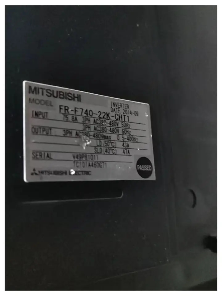 리퍼 FR-F740-22K-CHT1 인버터 완료