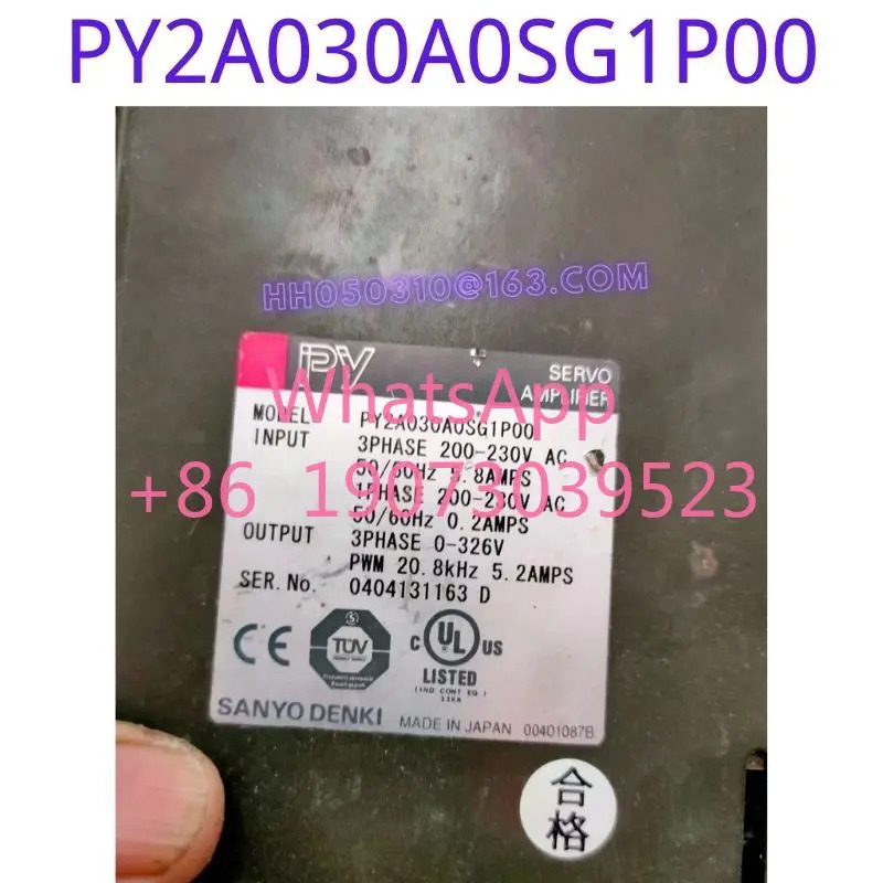 리퍼된 드라이버 PY2A030A0SG1P00은 우수기능과 외관을 리퍼했습니다.