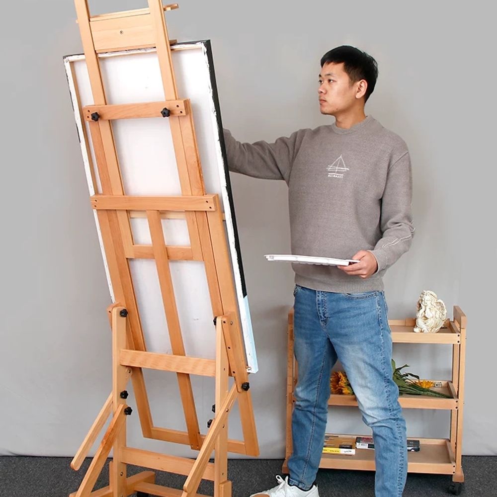 대형 전시용이젤 화판 원목이젤 기본형 - 상세 이미지 2