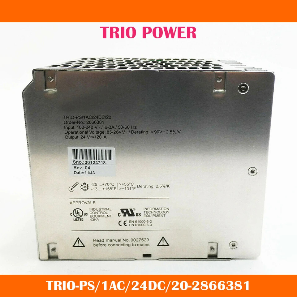 피닉스 스위칭 전원공급장치TRIO 전원 미세 2866381 TRIO-PS 1AC 24DC 20-2866381 신
