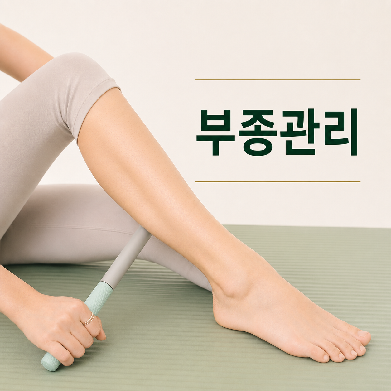 휴앤바디 마사지스틱 프리미엄V3 종아리 허벅지 롤러 지압봉 릴렉스 - 상세 이미지 2