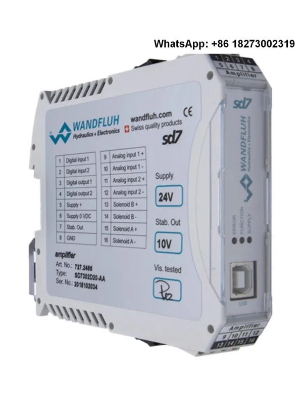 WANDFLUH 플매트 카펫 러그비례 밸브 QDPPM42-160-G24/WD-HB0 확장 플레이트 무누출