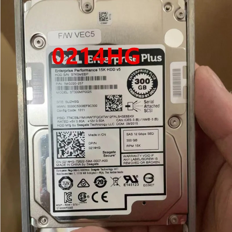 MWNCC 0MWNCC ST300MP0005 0214HG 214HG ST300MP0025 서버 하드 DELL 300GB 2.5 SAS 거새 원본 HDD