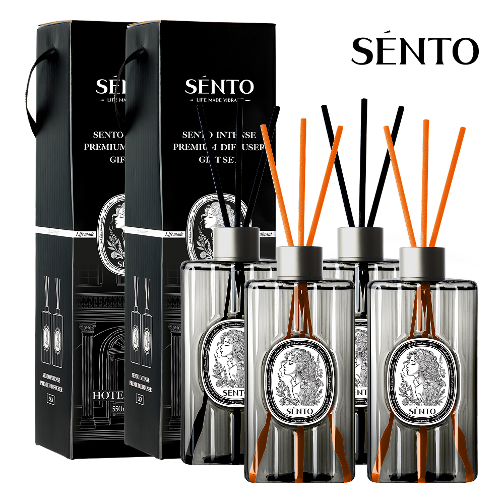 센토 인텐스 프리미엄 대용량 디퓨저 선물세트 호텔우드, 550ml, 4개 - 상품 이미지