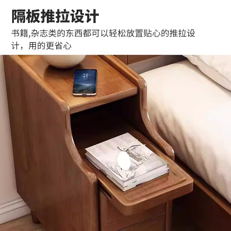 원목 협탁 소파 옆 틈새 사이드 테이블 보조 수납장 20cm - 상세 이미지 5