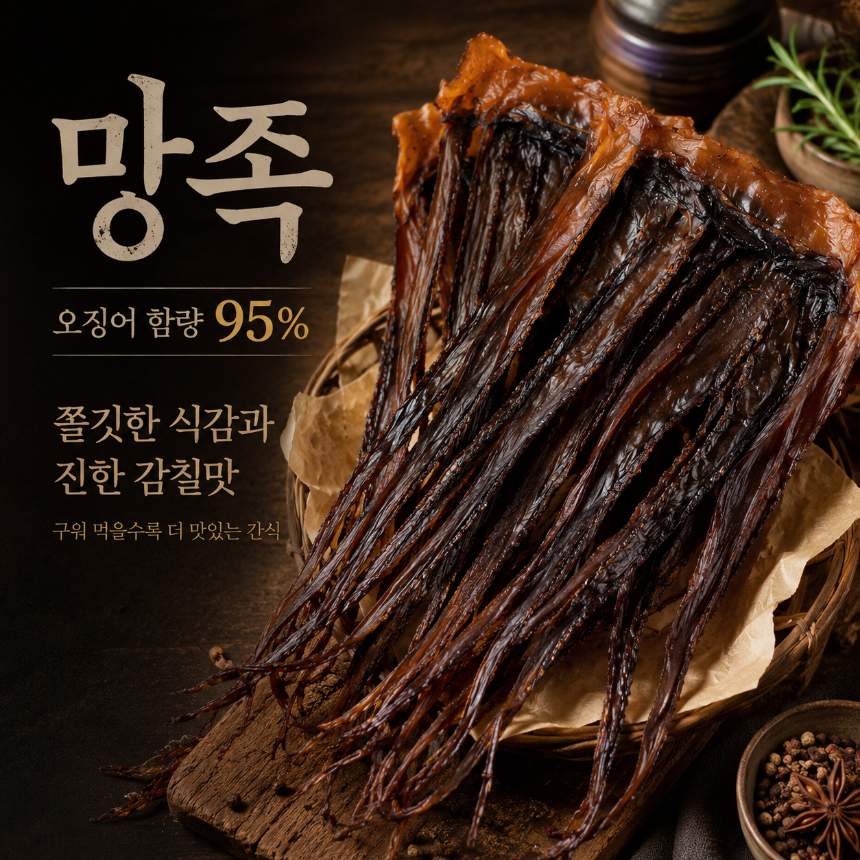(원료95%) 강원도 가공 망족 가문어다리 3마리 대왕발 마른안주 건어물 330g, 1개 - 상세 이미지 2