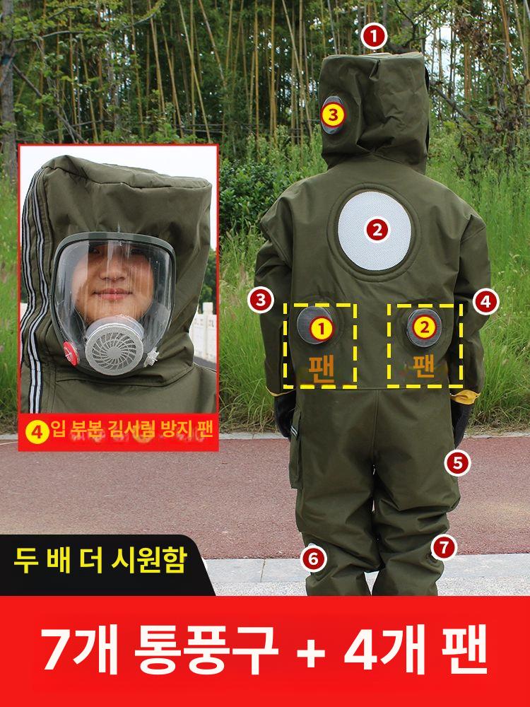 전신 안전 복장 의류 말벌 꿀벌 방충복 양봉옷 방충옷 통기성 방충모 양봉모자 보호복 - 상세 이미지 5