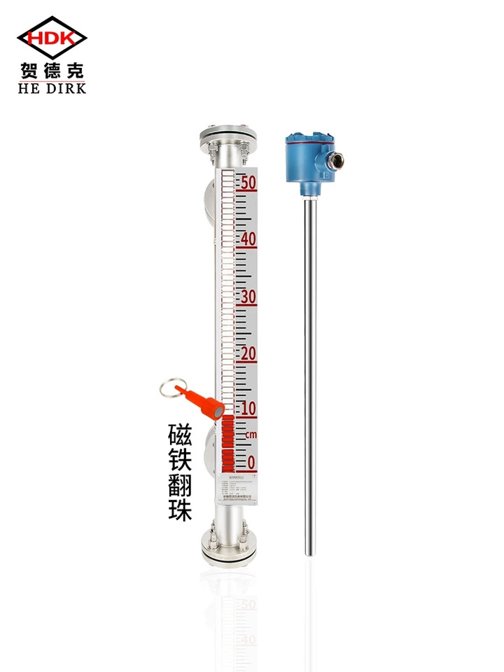 라이닝 PTFE 마그네틱 플랩 레벨 게이지 UHZ 수위 부식 방지 측면 장착 상단 원격 변속기