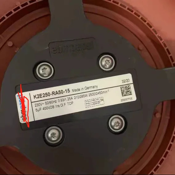 오리지널 독일 주파수 변환기 원심 냉각팬 K2E250-RA50-15 230V