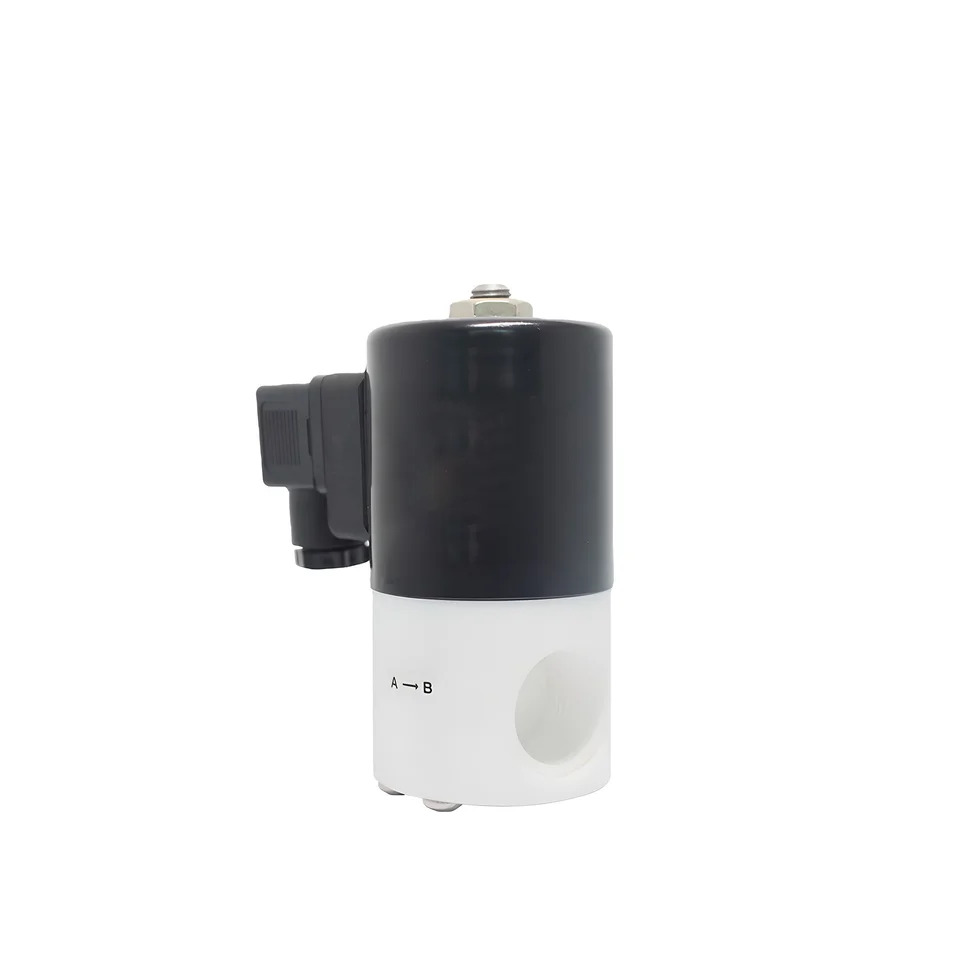 화학 물질용작부식 방지 솔레노이드 밸브 PTFE 부식