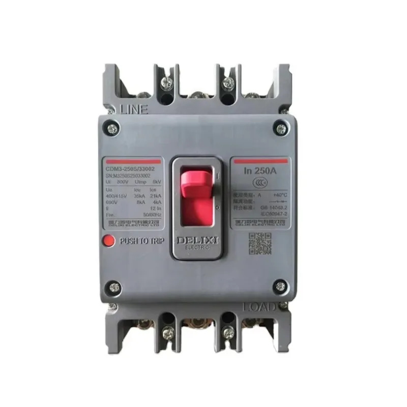 DELIXI 전기 MCCB 몰드 케이스 회로차단기 CDM3 250A 300A 400A 3P 4p
