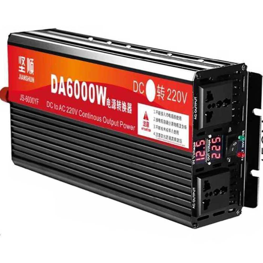 차량용 인버터 6000w 고전력 가정용 자동차 전원 장치 12V - 상품 이미지