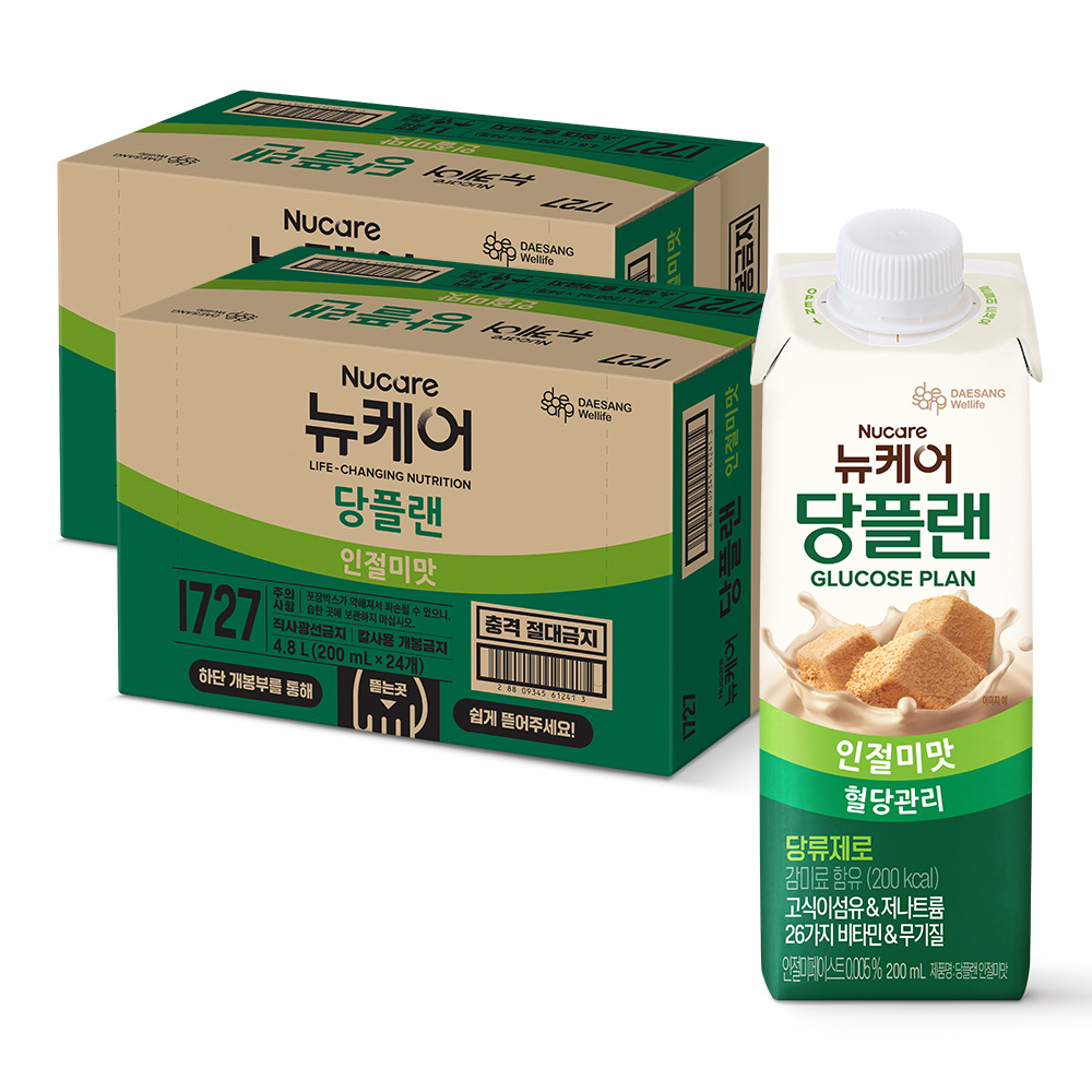 뉴케어 당플랜 인절미맛 균형영양식 당뇨환자영양식 200ml, 48개 이미지 1