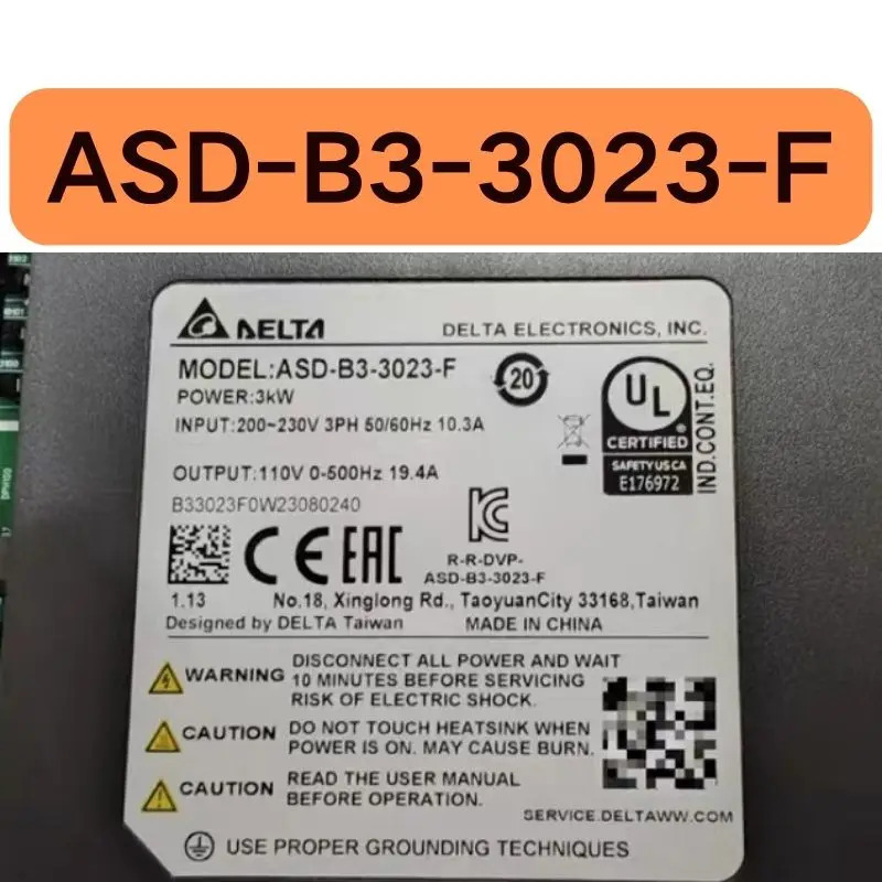 리퍼 3KW 드라이버 ASD-B3-3023-F 완료 기능이 손상