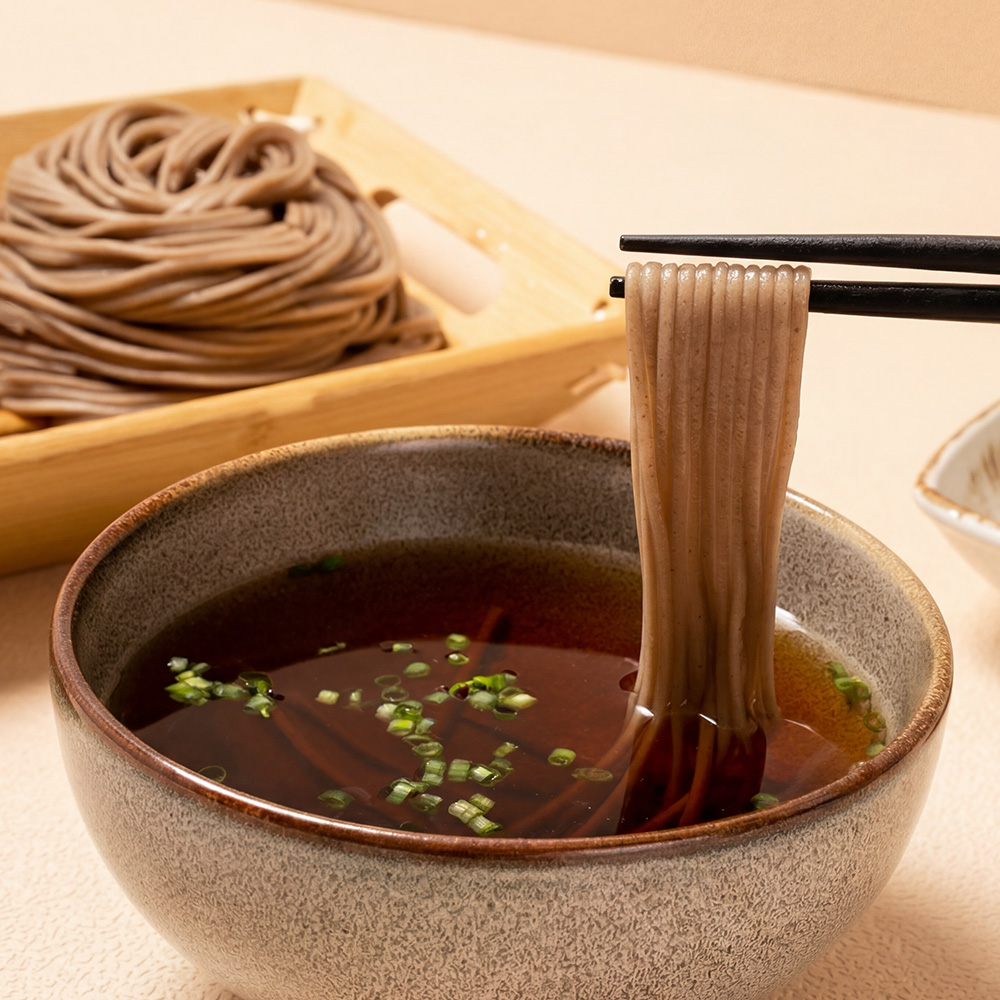 메밀국수 6인분 셋트 메밀국수 1kg+모밀소스파우치 6봉 이미지 2