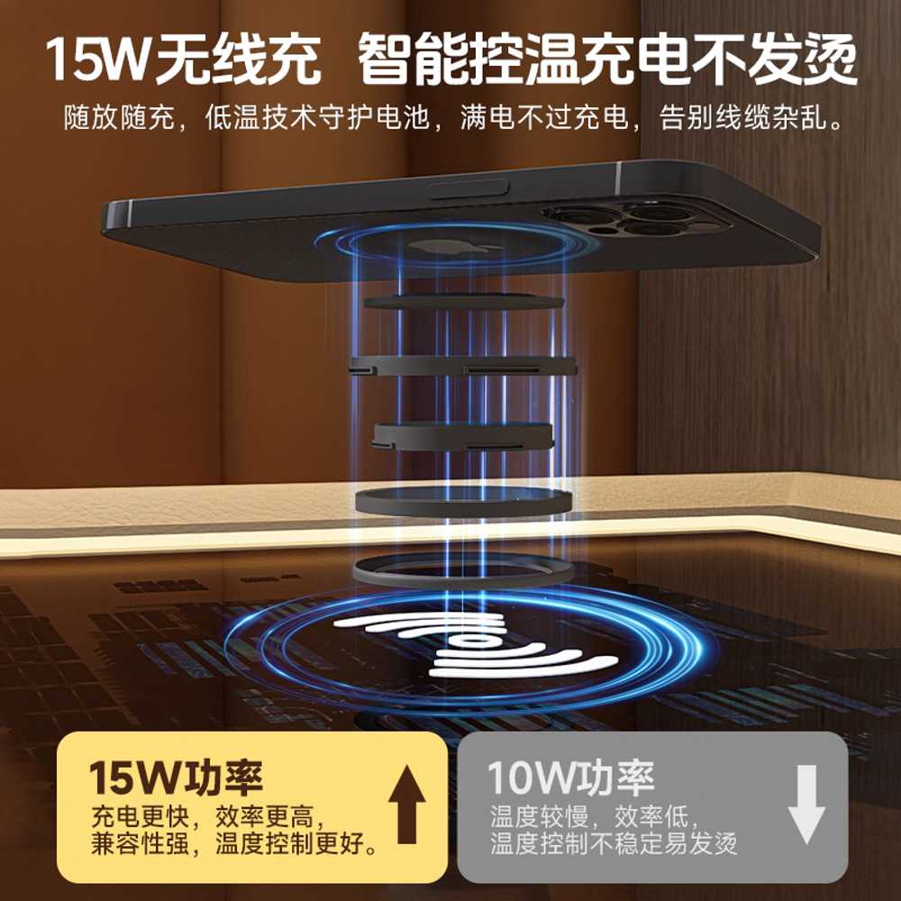 침대 협탁 테이블 무드등 선반 3색 조명 잠금 탁자 50x40x50 - 상세 이미지 4