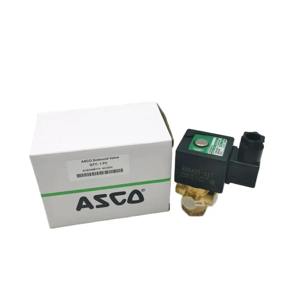 ASCO 범황동 바디 NBR 시리즈 320작동 인라솔레노이드 밸브 SCB320B174.230/50 - NPT1/4 3/2