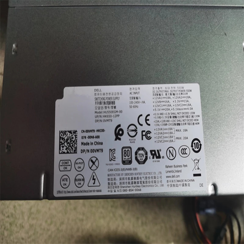 델 T3630 T3640 R11 550W 전원공급장치 HU550EGM호환-00 0VMT9 HK650-12PP AC550EGM호환-00 JWYTY D550EGM호환-00 YXK65