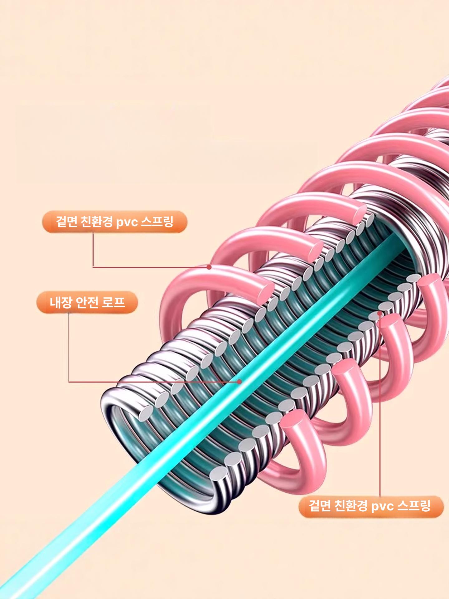 칼로리 훌라후프 복부 핑크 초보자 홈트 체육 용수철 다이어트 - 상세 이미지 4
