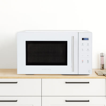 쿠잉 전자레인지 25L MM-E25TW 전자렌지 미니 소형 회전식 원룸 화이트