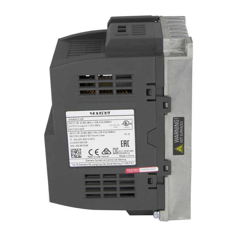 V20 주파수 변환기 6SL3210-5BE25-5UV0 6SL3210-5BE27-5UV0 6SL3210-5BE25-5CV0 6SL3210-5BE27-5CV0