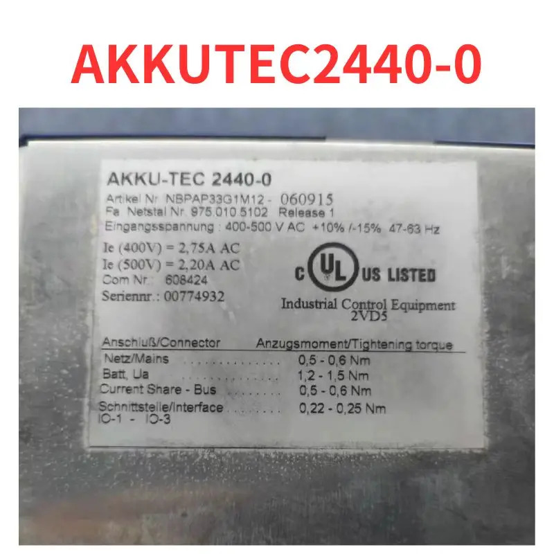 리퍼 완료 AKKUTEC2440-0 전원 컨트롤러 신
