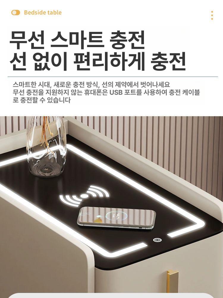 서랍장 협탁 거실 북유럽 선반 수납장 모던 침대옆 캐비닛 사이드테이블 간이 - 상세 이미지 3