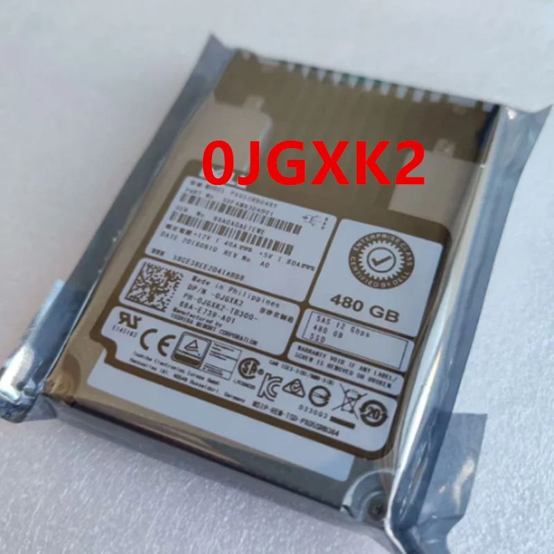 DELL 480GB 2.5 SAS SSD 0JGXK2 JGXK2 PX05SRB048Y거오리지널 솔리드 스테이트 드라이브 새 처럼 작동