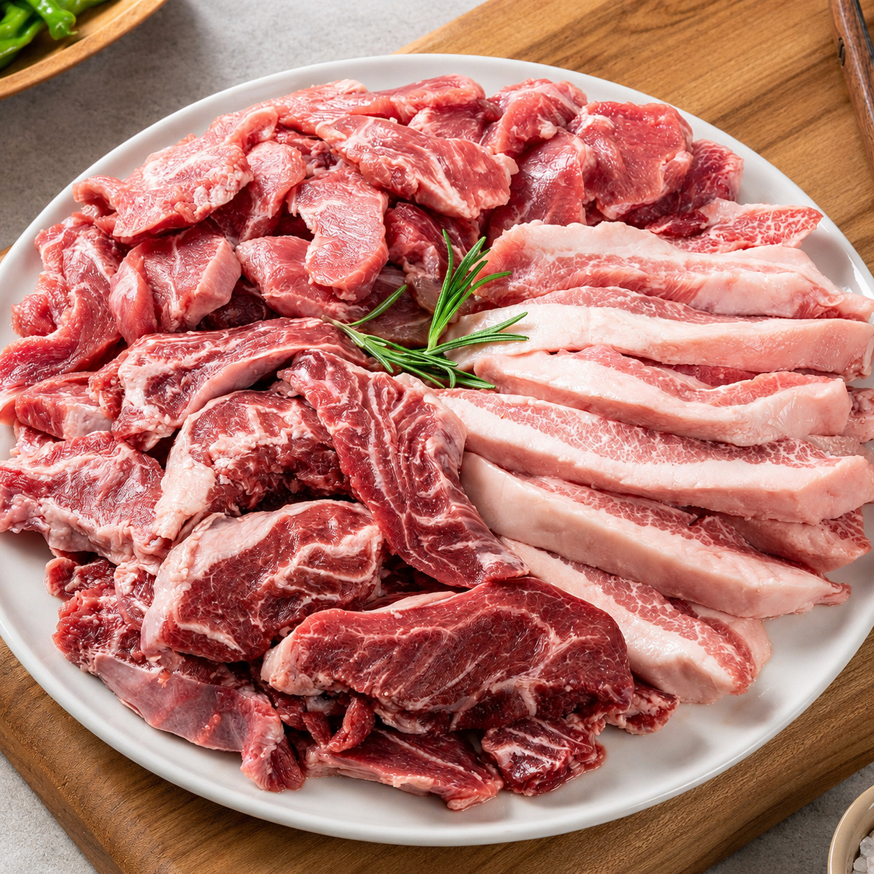 HACCP 인증 볼살 관자살 항정살  뒷고기 특수부위 모듬 국내산 돼지고기 - 상품 이미지