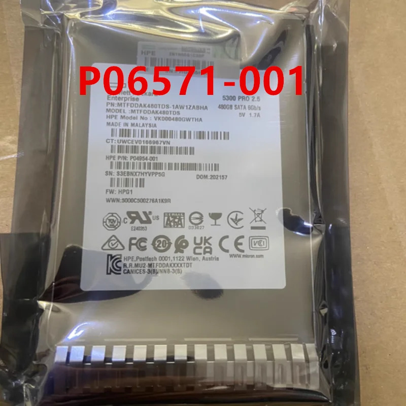 hp호환 480GB SSD SATA P06571-001 P06194-B21 P04954-001 새 솔리드 스테이트 드라이브