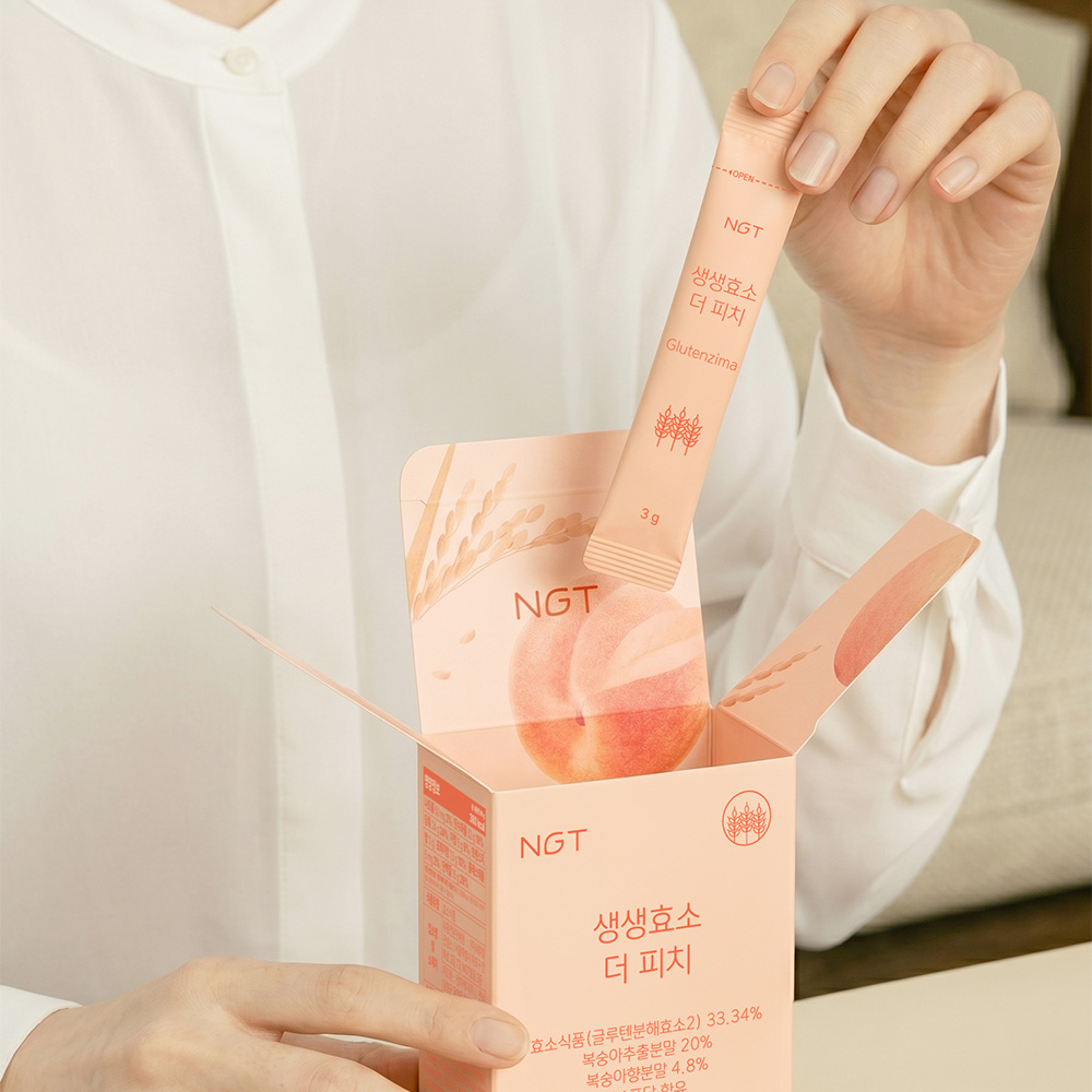 NGT 생생효소 더 피치 네츄럴굿띵스 임산부 효소 복숭아 글루텐분해 30포, 3개 이미지 6