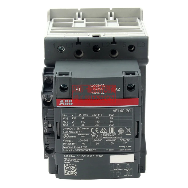 ABB 접촉기 AF140-30-11-13 100-250V50/60HZ-DC ID 1SFL447001R1311