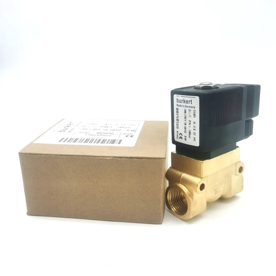 Burkert 00140566 솔레노이드 밸브 타입 5404 NC 12mm 오리피스 황동 바디 32mm 코일 230V 50HZ 8W IP65 2 웨이