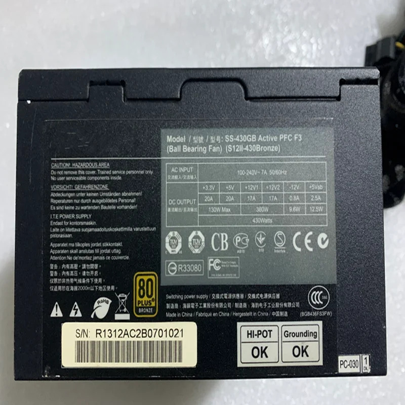 Seasonic 80 플러스 브론즈PSU 스위칭 전원공급장치 SS-430GB 액티브 PFC F3 S12II-430Bronze 430W