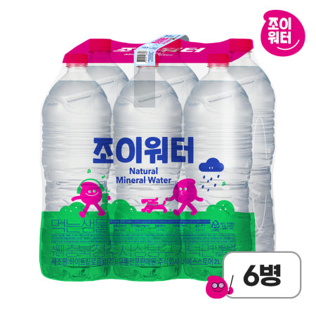 조이워터 생수 (유/무라벨 랜덤) 2L, 6개