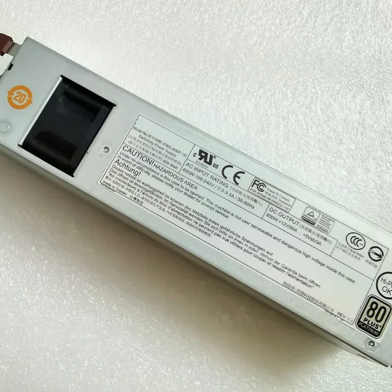 슈퍼마이크로 CRPS스위칭 전원공급장치 PWS-606P-1R 거오리지널 PSU 600W