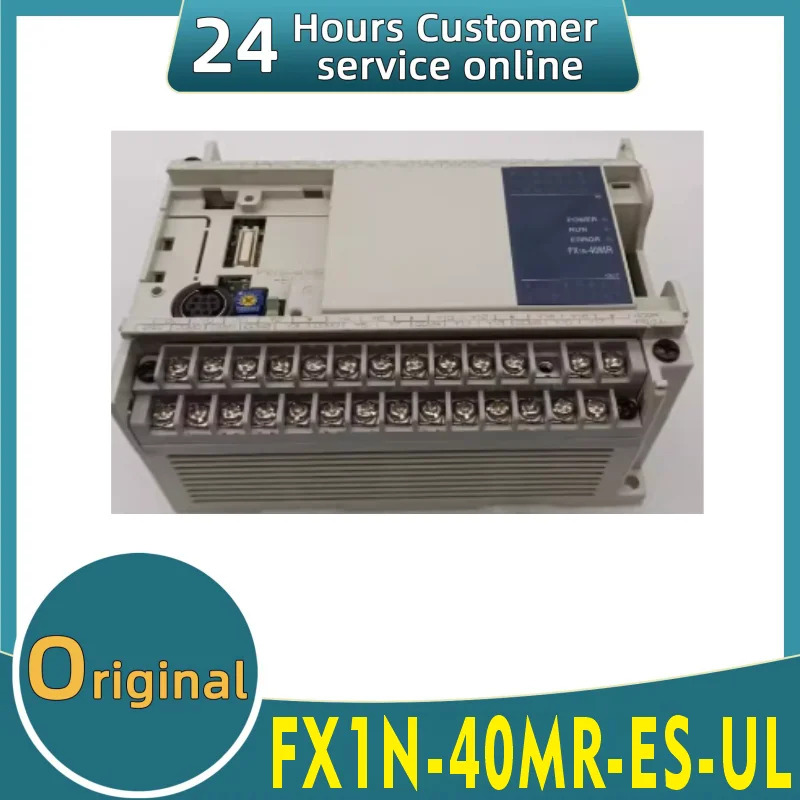 오리지널 Plc 프로그래밍 컨트롤러 Fx1n-40mr-es/ul Fx1n-40mt-es/ul Fx1n-60mr-es/ul Fx1n-60mt-es/ul