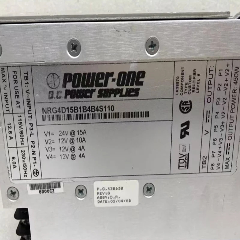 POWER-ONE 리퍼 전원공급장치 450W NRG4D15B1B4B4S110 새 것처럼 작동